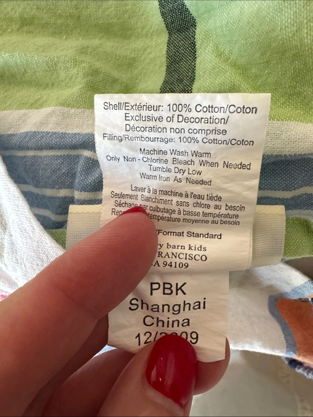 Pottery Barn Kids Madris Plaid pillow sham
